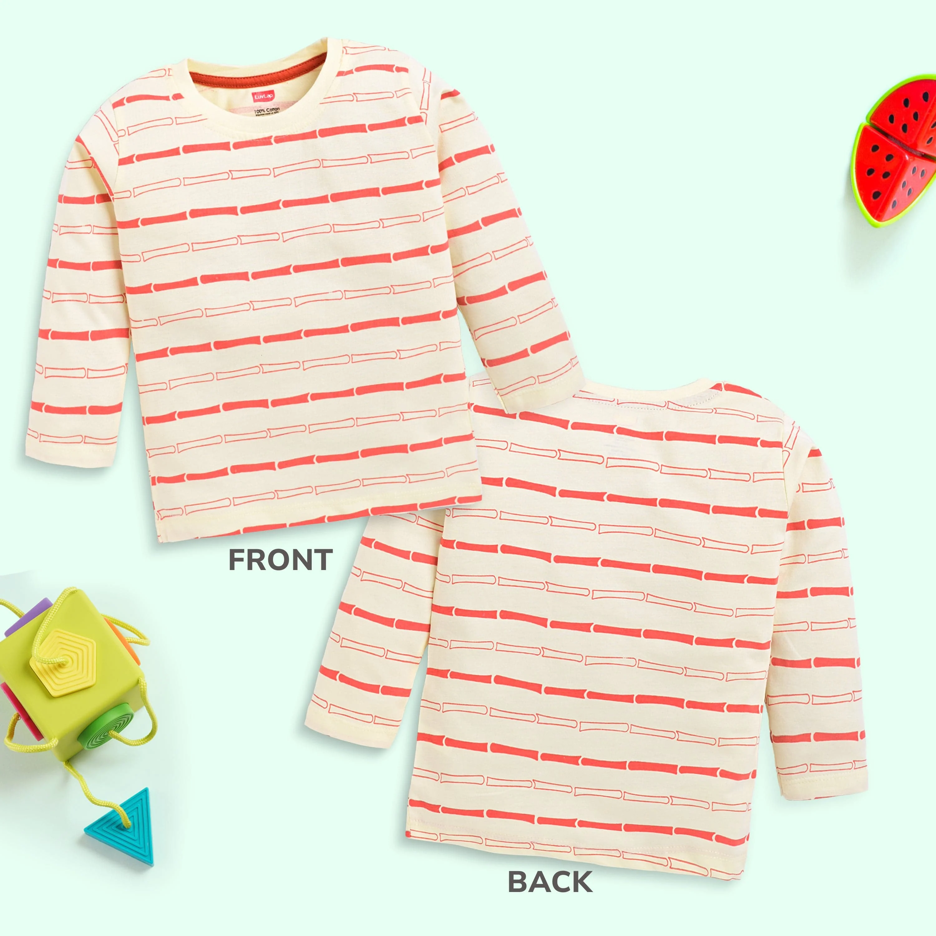 Baby Boys Pack Of 4 Full Sleeve T-Shirt 100% Cotton - Image 4