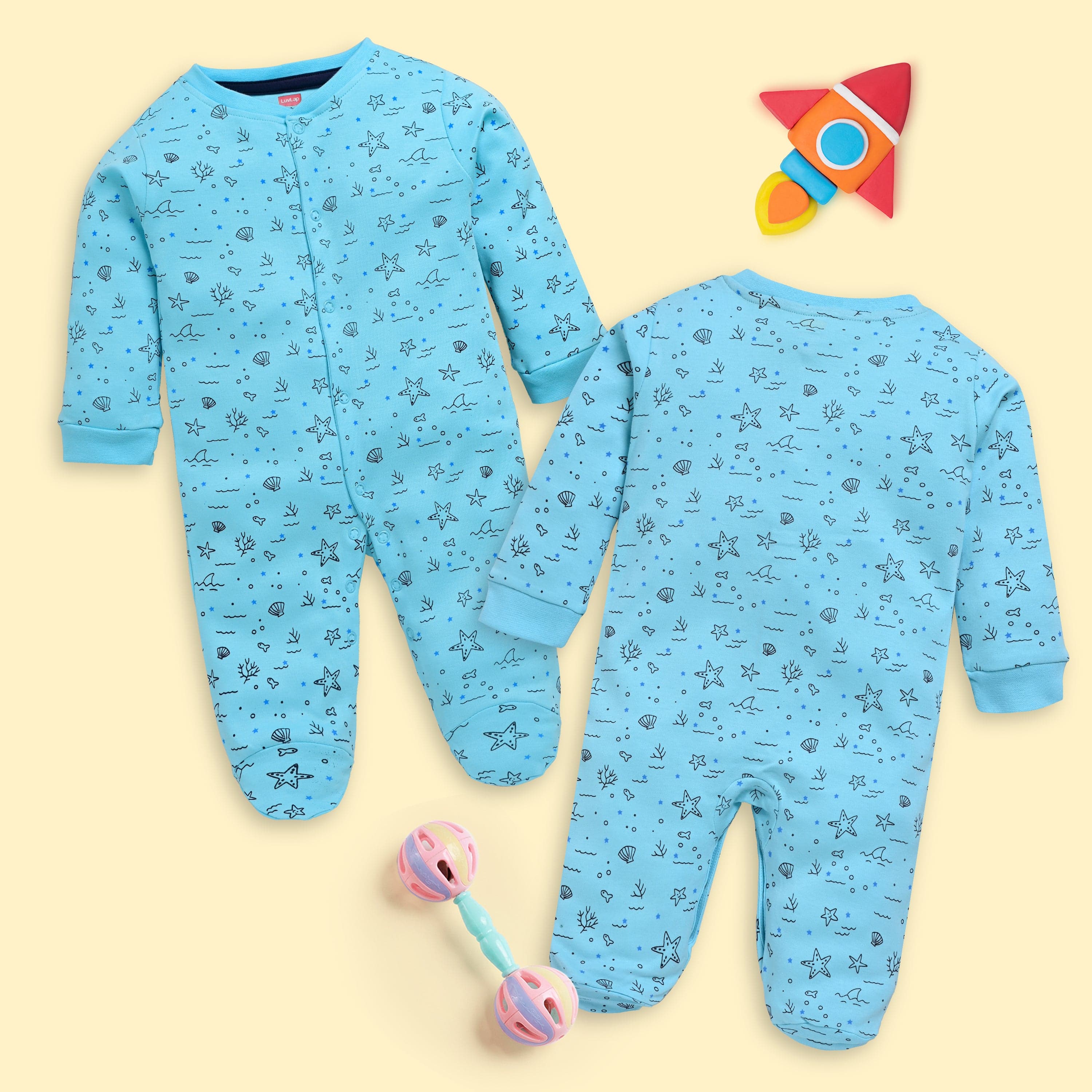 Baby Boys & Baby Girls  Pack Of 3 Full Sleeve Romper/Bodysuit 100% Cotton - Image 4