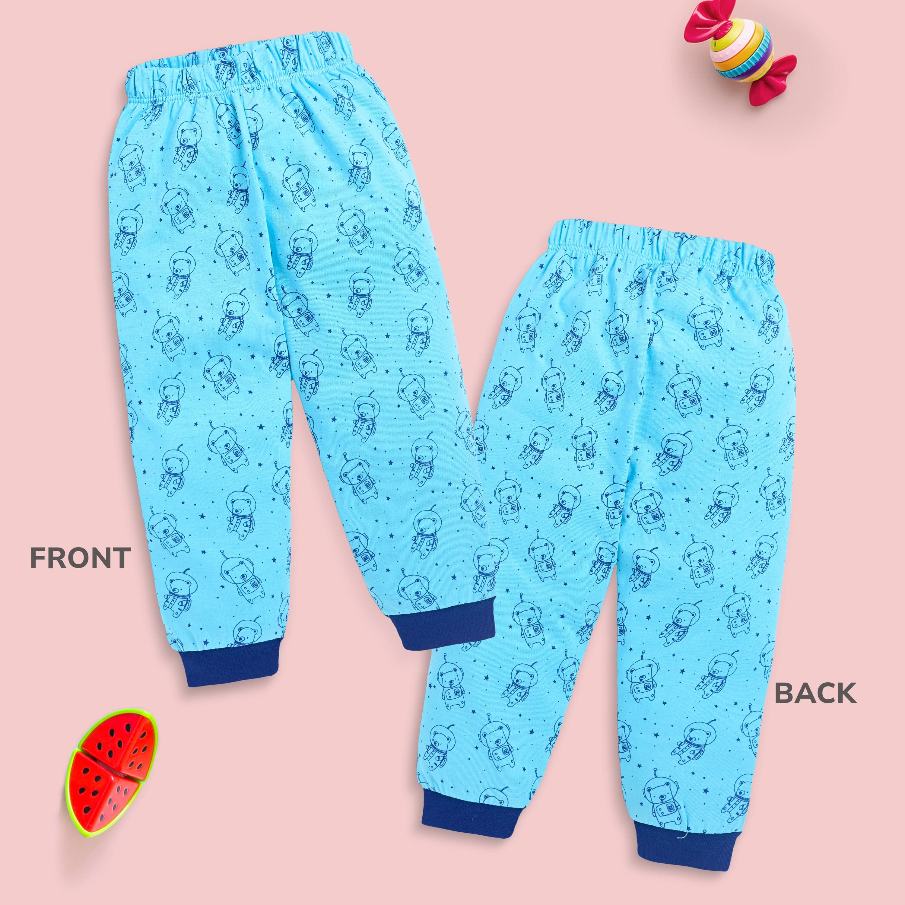 Baby Boys & Baby Girls Pack Of 3 Pyjama 100% Cotton - Image 3