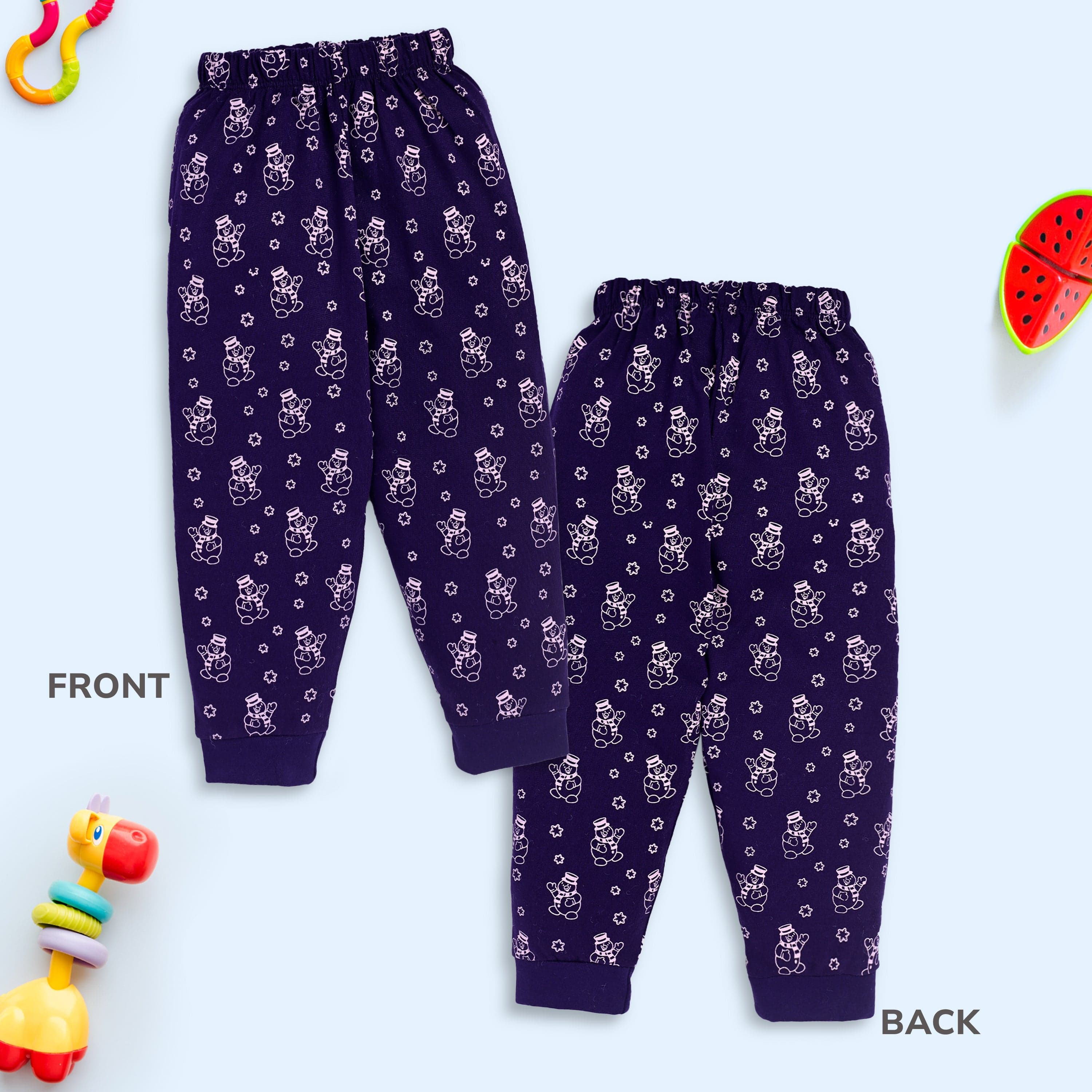 Baby Boys & Baby Girls Pack Of 3 Pyjama 100% Cotton - Image 3