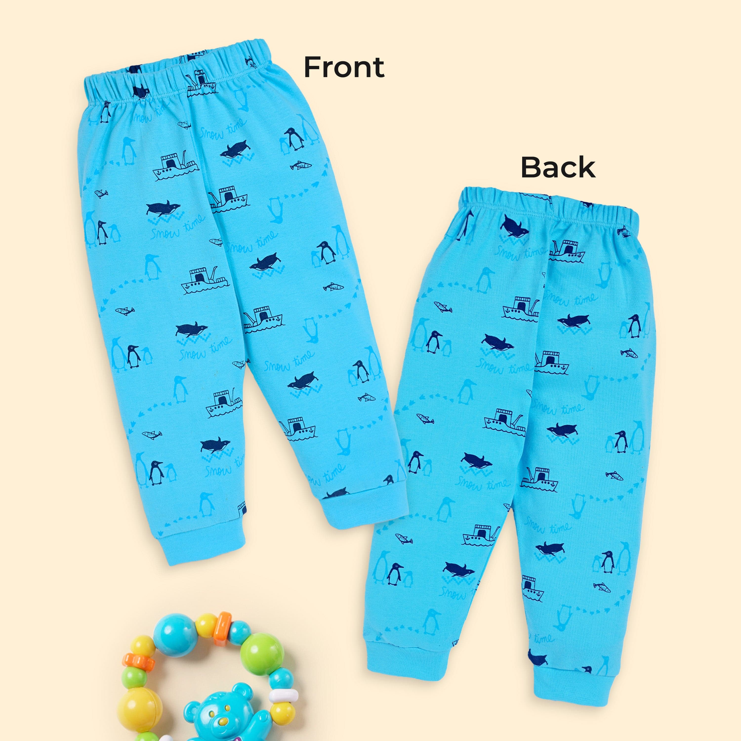 Baby Boys & Baby Girls Pack Of 3 Pyjama 100% Cotton - Image 3