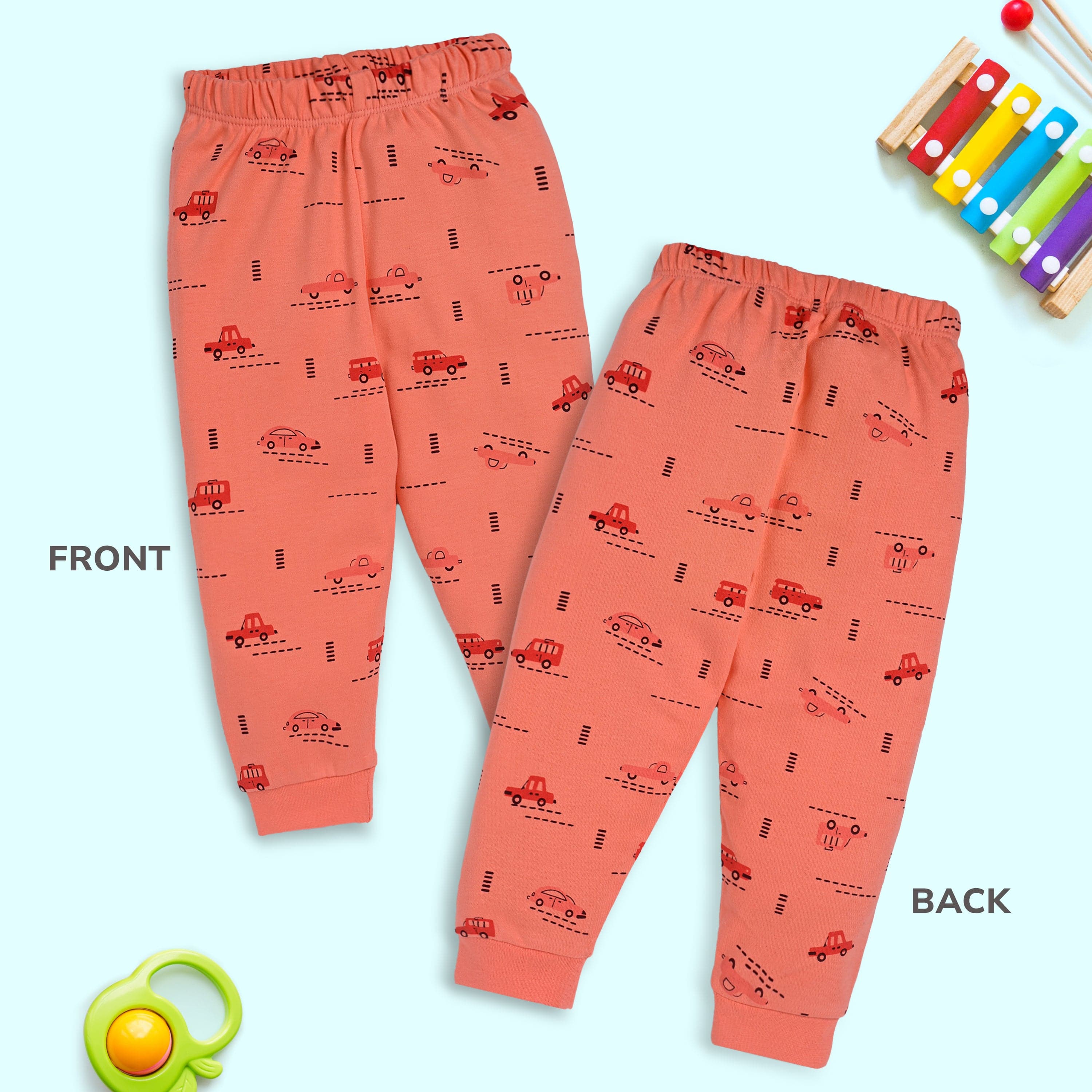 Baby Boys & Baby Girls Pack Of 3 Pyjama 100% Cotton - Image 3