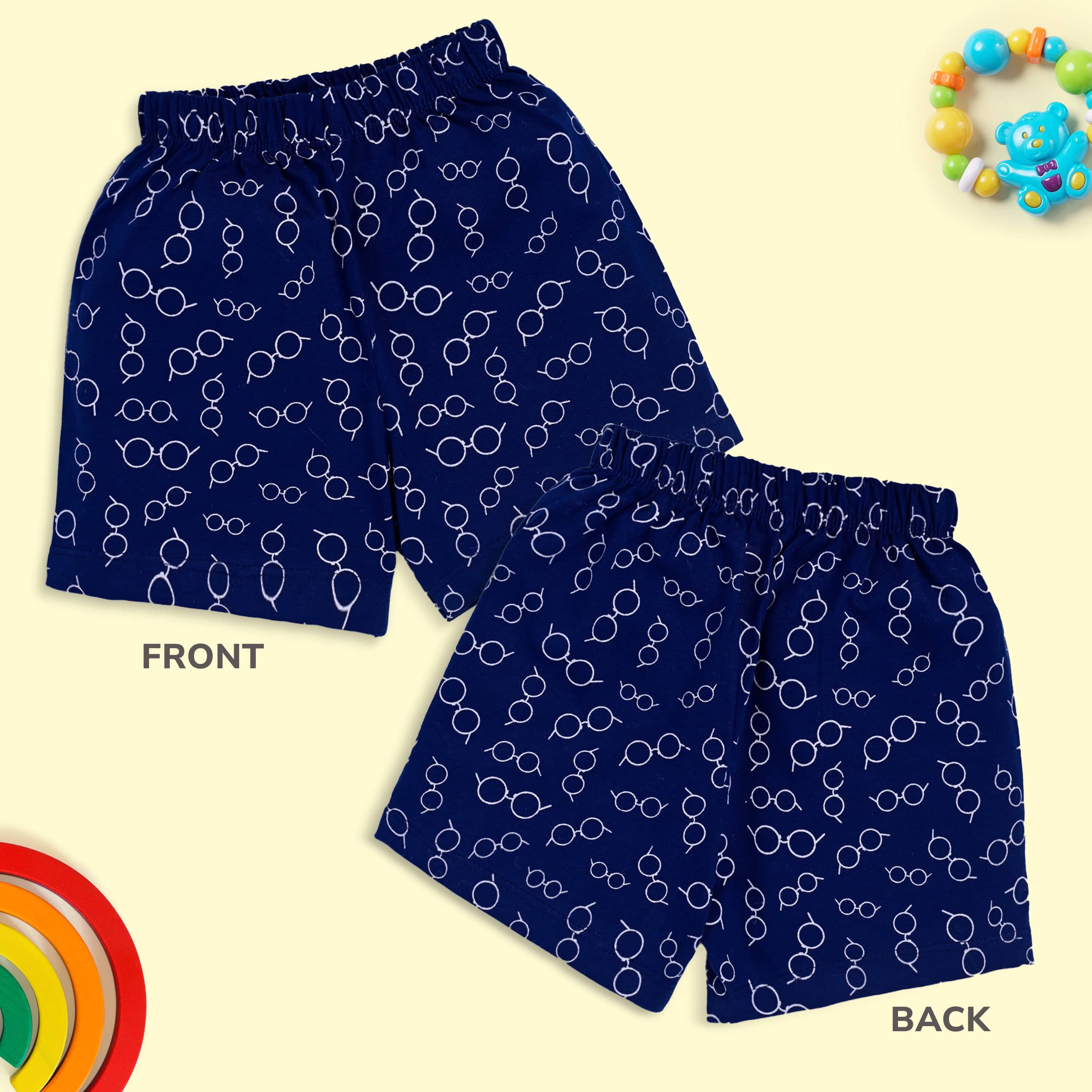 Baby Boys & Baby Girls Pack Of 5 Regular Shorts 100% Cotton - Image 3