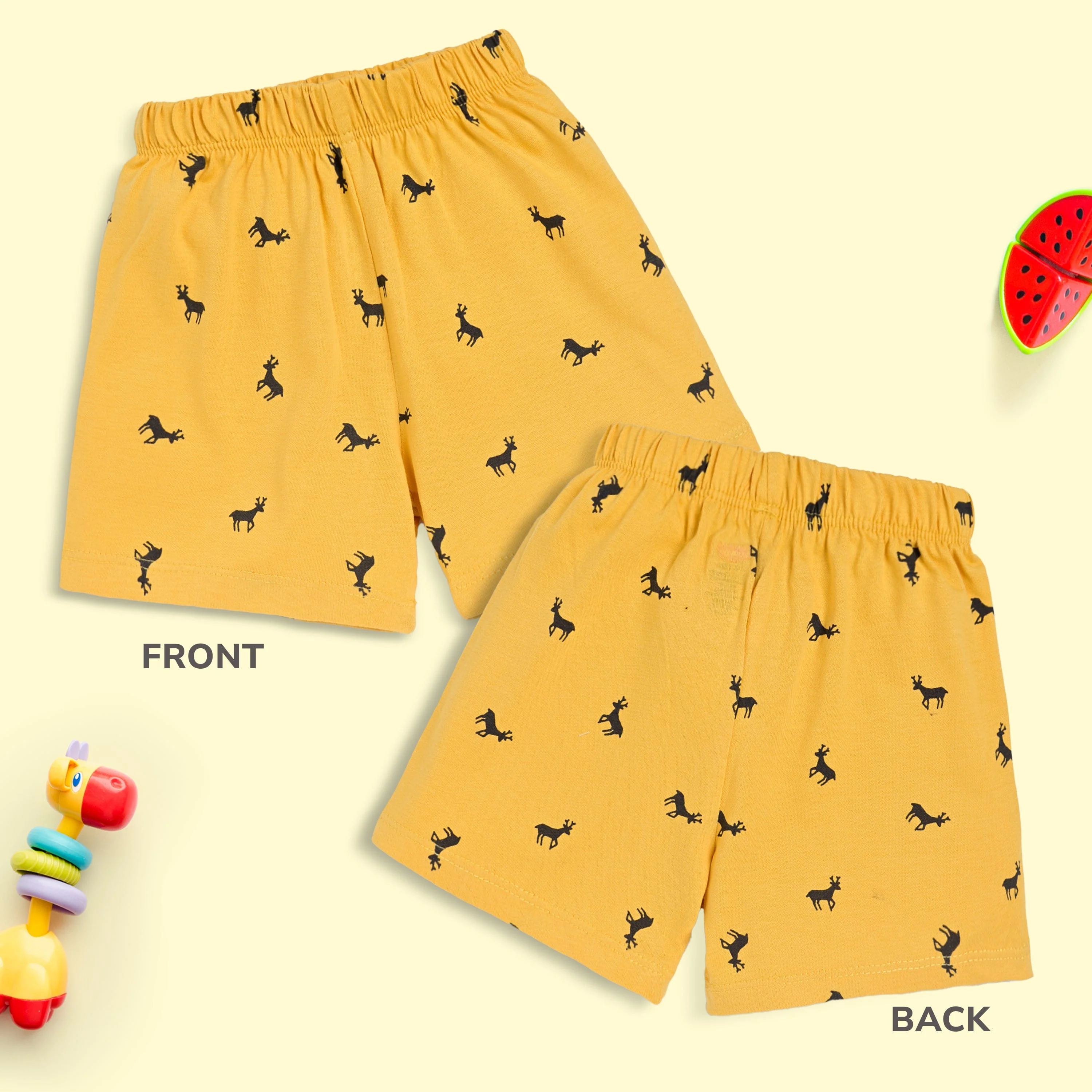 Baby Boys & Baby Girls Pack Of 5 Regular Shorts 100% Cotton - Image 4