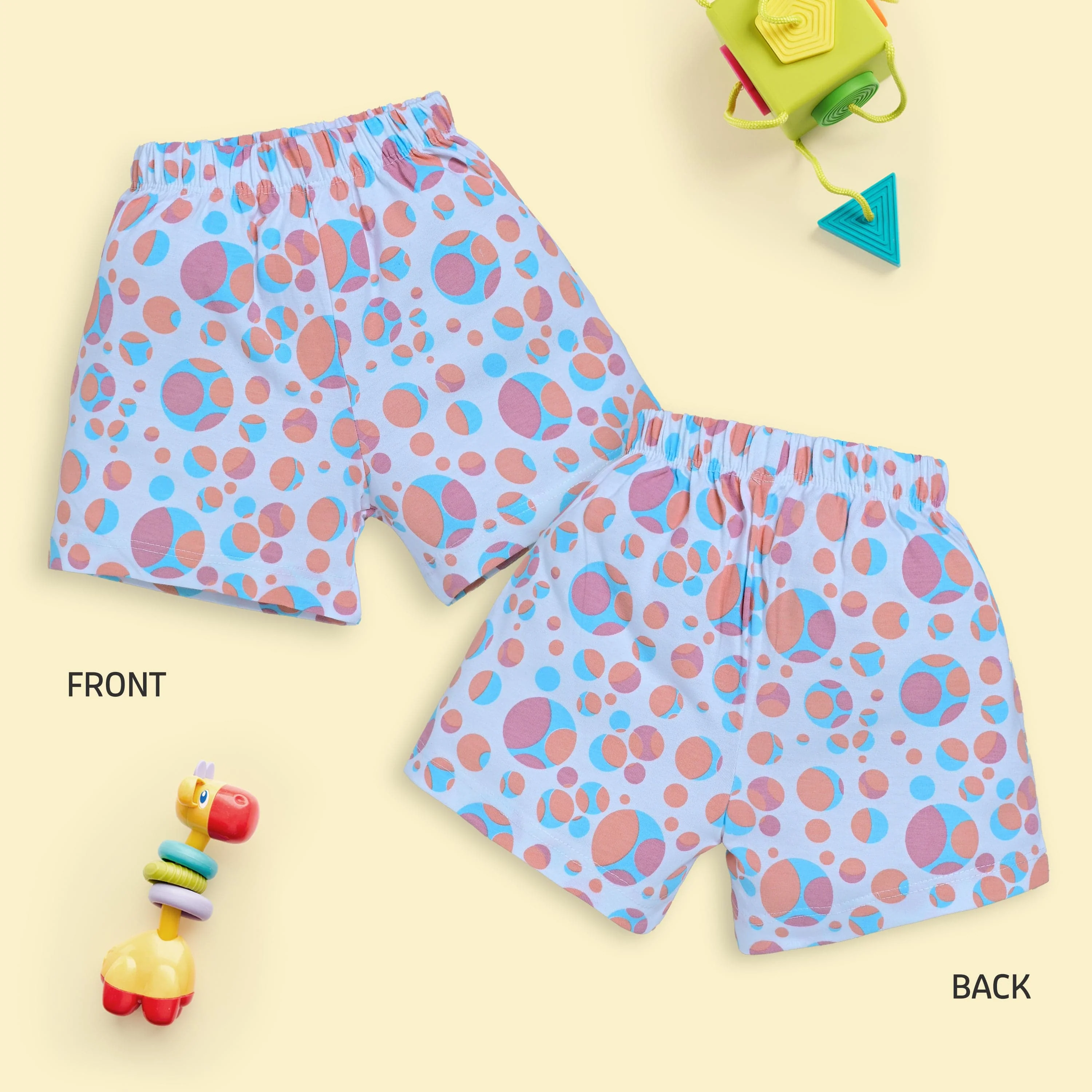 Baby Boys & Baby Girls Pack Of 5 Regular Shorts 100% Cotton - Image 3