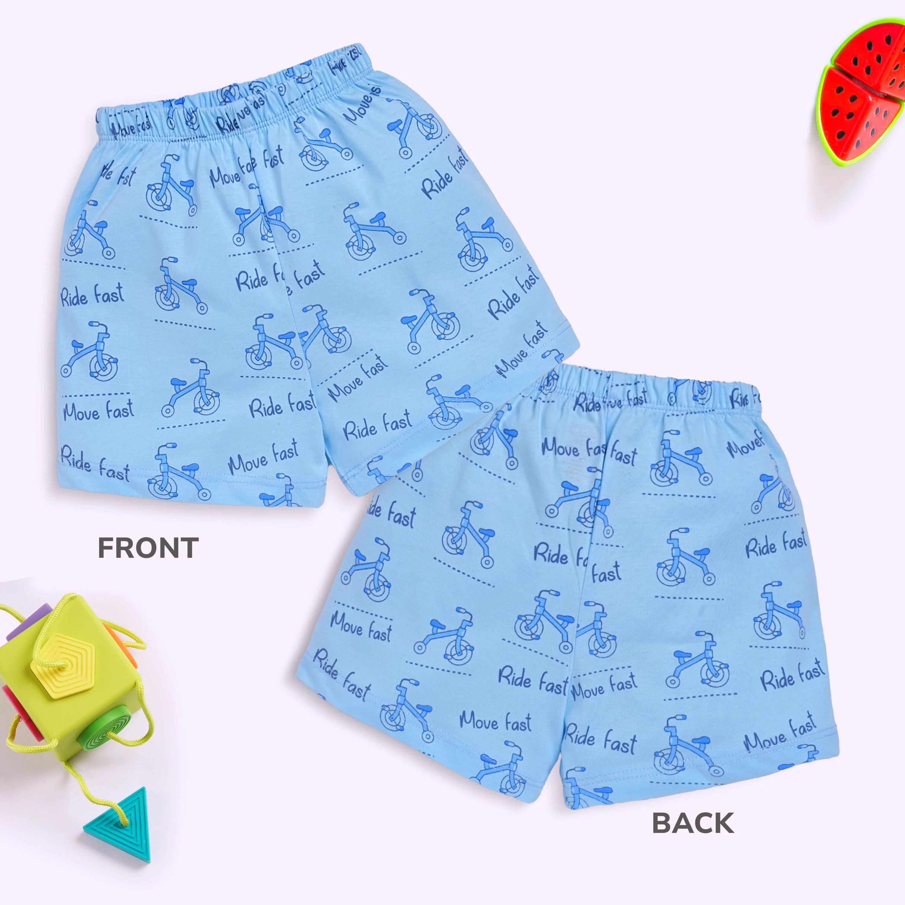 Baby Boys & Baby Girls Pack Of 5 Regular Shorts 100% Cotton - Image 3